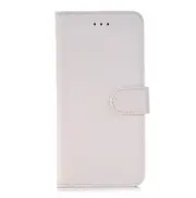 For Iphone 8 and 7 Lichee Texture Horizontal Flip Leather Case With Holder and Card Slots and Wallet(White)