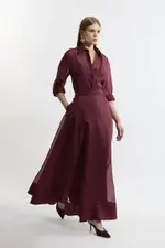 Lydia Millen Tall Organdie Woven Prom Skirt