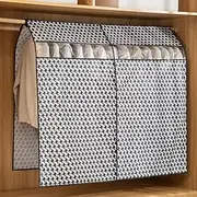 Houndstooth Pattern Clothes Dust Cover, Extra Large Hanging Garment Bags for Closet Storage Bottom Enclosed Garment Rack Cover Sealed Wardrobe Clothes Protecto