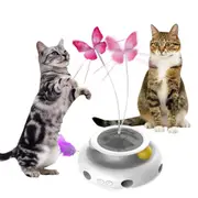 Cat Toy 3-in-1 Automatic Interactive Cat Toys USB Rechargeable Powered Smart Indoor Exercise Kicker