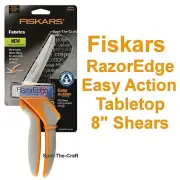 Fiskars RazorEdge Easy Action Tabletop Fabric 8 Inches Shears Scissors 9085