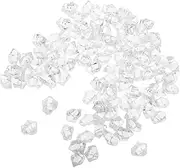 SOLUSTRE 200 Pcs Clear Plastic Ice Cubes for Vase Decoration Realistic Fake Ice Cubes Reusable Decorative Ice Rocks Fake Ice Rocks for Centerpieces
