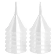 12 Pcs Small Funnels Clear 1.57Inch Plastic Mini Funnel Kitchen Funnels for Lab,