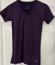 Tommie Copper Vitality Short Sleeves VNeck Shirt Small BlackBerry Compression