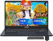 [ASUS] Vivobook Go 14" FHD Laptop, Intel Celeron N4500, 4GB DDR4 RAM, 288GB Storage(128GB eMMC + 160GB Docking Station Set), Intel UHD Graphics, Number Pad, Webcam, Wi-Fi 5, Win 11 S, Star Black