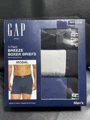 GAP Men’s M 3-Pack Breeze Soft Modal Boxer Briefs w/ Contour Pouch Assorted New