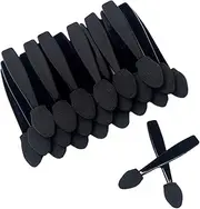 ASUNFO 50 Pcs Eyeshadow Applicators Black Eye Shadow Applicator Sticks Sponge Double Side Professional Brush for Makeup Tool
