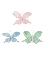 Fairy Floss Butterflies Christmas Tree Pink mint and blue Clip