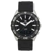RIP CURL WATCH DVR CLASSIC TIDE SURF ~ A1148 Black ~ Silver Mens RRP$299.99
