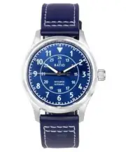 RATIO Skysurfer Pilot Blue Sunray Dial Leather Automatic RTS309 200M Mens Watch
