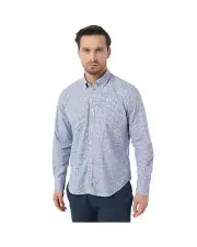 La Martina Men's Cotton Gingham Shirt - Blue - Shirts -Size 2XL