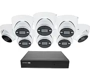Swann AdvancedX Home Security Camera System,16 Channel 8 Dome Cams,POE Cat5e NVR 4K HD Video with 2TB HDD,Indoor or Outdoor Wired Surveillance CCTV,Color Night Vision,Heat Motion Detection,LED Lights