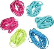 Abaodam 6Pcs High Elastic Skipping Ropes for Latex Jump Ropes for Home and School Fitness Random Color for Exercise and Fun Activities
