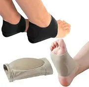 Plantar Fasciitis Therapy Wrap Heel Foot Pain Arch Support Ankle Brace Insole Orthotic ... (Beige Arch Sleeve and Black Heel Wrap)