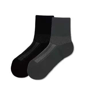 NON-NO 石墨烯1/2襪-黑/灰(24-28cm)MIT台灣製 襪子 男女可穿 除臭 防靜電