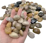 lifetop Pebbles Polished Gravel, Small Mixed Color Natural River Rocks,Decorative Stones for Aquarium Fish Tank Potted Succulent Plant Landscape Garden,0.5 to 1.2 inches (3LB)
