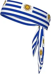 Trukd Flag of Uruguay Headbands,Sports Head Tie,Headband for Men and Women,Hair Band for Running, Workout, Football, Black, TD-TD12158
