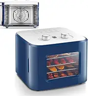 4 Tray Fruit Dryer, 350W Removable Tray, Home Mini Food Dehydrator, Pet Meat Dehydrator, with 3D Arc-Circulating Air Duct, Ideal for Drying Fruit, Meat, and Vegetables