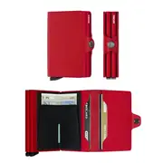 Secrid Twinwallet Compact RFID Wallet - Red / Red
