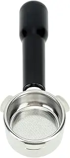 54mm Coffee Portafilter, Stainless Steel Double Portafilter Coffee Machine Filter for Breville 870 880, for Breville 8 Series, Espresso Portafilter with Wood Handle (C2 Plastic