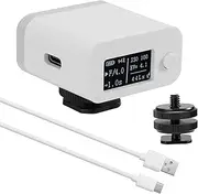 M08 Light Meter Camera Photometer Photography Set-Top Reflection Light Meter Hot/Cold Shoe Fixing Camera Light Beyaz