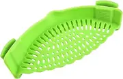 Clip Strainer - Food Strainers for Rice Silicone | Foldable Adjustable Food Strainer for Pots, Pans, and Bowls, Kitchen