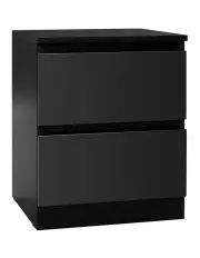 [Artiss] 2 Drawers Pepe Bedside Table in Black