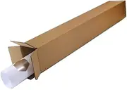 Long Mailing Tube Box 80 x 80 x 660mm Cardboard Shipping Carton (Pack of 10)