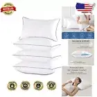 Set of 4 Ultra Soft King Size Cooling Pillows - Hotel Quality for All Sleepers
