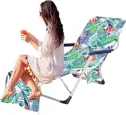 Beach Chair Cover - Chair Towel with Side Pockets, Quick Dry Fabric | hHgh-Quality Lounge Chair Cover for Pool, Garden, Beach, Hotel, Sunbathing, Outdoor Recliners, Sun Loungers 82.68x29.53inch