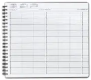 TIME53 TimeScan 3 Column Wirebound Book 10 Minute Spacing 8am-6pm