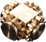 GARVALON Pure Brass Fidget Toy Mini Gyro Cube for Adults Bulk Decompression Toys