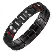 Titanium Magnetic Bracelet for Men Women 4 elements Energy Arthritis Pain Relief