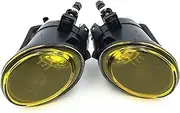 2 Pcs Fog Light Compatible With BMW E46 3 Series 320i 330i M3 M5 325i 325XI 330XI 530I M Package Bumper Lamp 5 Series E39 Fog Lamp Assembly(Yellow lens)