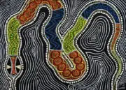 QPuzzles 1000 Piece Jigsaw Puzzle - Indigenous Art - Snake