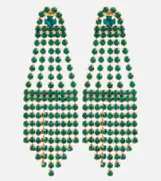 [Oscar de la Renta] Oscar de la Renta Embellished drop earrings One size green