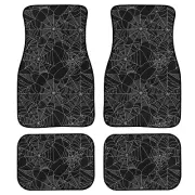 Halloween Spider Web Car Carpet Floor Mat Gothic Art Line Print Rubber Heel P...
