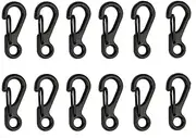 12 PCS Mini SF Alloy Carabiner Clip Tiny Spring Snap Hook Carabiners for Backpack Bottle Using Keychains Accessories EDC Item