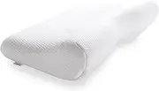 Tempur 83300267 Pillow, Millennium Pillow, White, Recessed 3D Form Fits Neck, Thick Sides for Smooth Side Motion, Back and Sideways, XS Height 3.1 inches (8 cm), Firm, Straight Neck, Stiff Shoulder