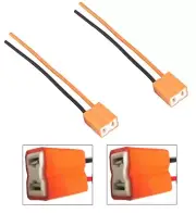 Wire Pigtail Female Ceramic S H7 Two Harness Head Light Low Beam Bulb Socket Fit (for: Volkswagen)