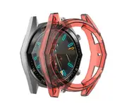 Compatible Huawei Watch GT Watch Case Soft TPU Protector Case Frame Protective Sleeve Bumper Protection Case-Red