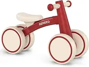SEREED Baby Balance Bike for 1 Year Old Boys Girls 12-24 Month Toddler Balance Bike, 4 Wheels Toddler First Bike, First Birthday Gifts