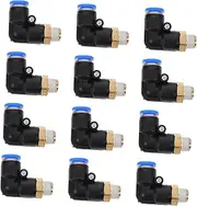 12Pcs 90 Degree Air Pipe Quick Connect Right Angle Tube Fittings for Efficient Sealing Performance