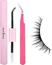 Lash Adhesive & Tweezers Kit | False Lashes Glue with Precision Lash Tweezers, Safe for Sensitive Skin, Dry, Oily & Combination Skin Types