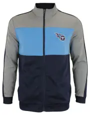 OuterStuff NFL Youth Boys Performance Full Zip Stripe Jacket , Tennessee Titans