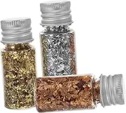 SEWOART Luxury Gold Foil Sheets for Nail Art Chrome Nail Wraps Glitter Flakes Versatile Safe for DIY Professional