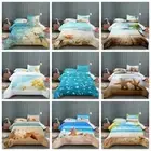 Starfish Conch Shell Boat Holiday Beach Anchor Doona Duvet Quilt Cover Set