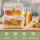 2Pcs Bread Box with Plastic Tong Time Recording Bread Storage Container lihRa