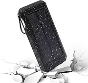 Portable Solar Charger | Fast Charging Charger - 20000mAh Wireless Fast Charging Device with Flashlight for Camping Hiking Outdoor