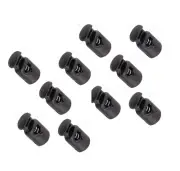 10x Plastic Bag Suitcase Toggle Spring Clasp Stop Single Hole String Cord Locks